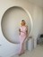 Pembe Dokulu Drape Detaylı Ikili Takım 2