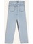 Comfort Straight Yüksek Bel Bilek Boy Jean Yıkamalı Pantolon D8155AX25SM 9