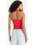 Slim Fit Dar Kesim Crop Halter Yaka Kırmızı Bluz F6279AX25SM 9