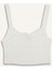 Fitted V Yaka Crop Dokulu Beyaz Askılı Bluz F6392AX25HS 9