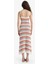 Slim Fit Dar Kesim Desenli V Yaka Kroşe Kolsuz Triko Maxi Elbise F7087AX25SM 8