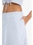 A Kesim Çizgili Normal Bel Poplin Maxi Etek F7069AX25SM 6