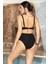 Bikini Takımı Kruvaze Üst Simli Görünüm Siyah 2