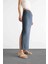 Slim Fit Dar Kesim Yırtmaçlı Midi Etek F8335AX25SM 6