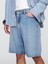 Erkek Mavi Süpersoft Loose Jean Şort 3