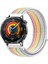 Huawei Watch Gt5 46MM ile Uyumlu Kordon Kumaş Desenli Cırt Cırtlı Spor Kayış 1