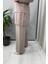 Yanları Düğmeli Bol Paça Cupro Pantolon Mink T25Y-7008 2