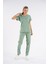 Küf Yeşili Dr. Greys Modeli Likralı Hemşire Forması Yarasa Kol Doktor Scrubs Hastane Takımı 7