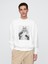 Erkek Beyaz Gap × Disney Grafikli Oversized Sweatshirt 1