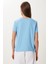 Çiçek Aksesuarlı Pamuklu Esnek Örme T-Shirt 5