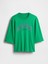 Erkek Yeşil Oversized Gap Grafik Terry T-Shirt 2