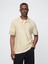Erkek Açık Kahverengi Dokulu Kroşe Polo T-Shirt 1