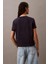 Kadın Ck Flocked Logo T-Shirt - Lacivert 2
