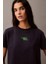 Kadın Ck Flocked Logo T-Shirt - Lacivert 5