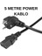 5 Metre Kettle Tip Power Kablosu ⚡ Bilgisayar Monitör Yazıcı Elektrik Kablosu C13 1