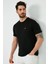 Erkek Arma Logo Bisiklet Yaka Siyah Basic T-Shirt- 56605-0075-76-77 3