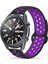 Galaxy Watch 46MM (22MM) Krd-02 Uyumlu Kordon Znth - Siyah-Mor 1