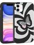 iPhone 11 Uyumlu Sıvılı Simli Kelebekli Tasarım Znth Vodena Kapak-Yeşil 3