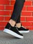 J047 Bağcıklı Ortopedik Taban Süet Günlük Erkek Spor Sneaker Ayakkabı Bt Siyah 3