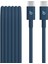 Usb-C'den Usb-C'ye Örgülü Kablo, Hızlı Şarj, Dayanıklı/dolanmayan, ve Android Aygıtlar Için Uyumlu Şarj Kablosu (1,5 M) - Lazer Lacivert 1