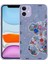 iPhone 11 Kılıf Desenli Sert Silikon Znth Mumila Kapak-Lilac Bear 1