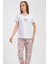 Kadın Kısa Kol Kaprili Pijama Takım , 409022 1