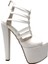 Yüksek Topuklu (18 Cm) Platform (7 Cm) Kadın Ayakkabı Beyaz 1