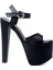 Yüksek Topuklu (18 Cm) Platform (7 Cm) Kadın Ayakkabı Siyah 2