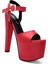 Yüksek Topuklu (18 Cm) Platform (7 Cm) Kadın Ayakkabı Kırmızı 3
