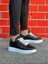 J047 Bağcıklı Ortopedik Taban Timsah Desenli Günlük Erkek Spor Sneaker Ayakkabı Bt Siyah 3