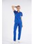 Saks Mavisi Dr. Greys Modeli Likralı Hemşire Forması Yarasa Kol Doktor Scrubs Hastane Takımı 5