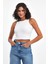 Fitilli Siyah Crop Halter Yaka Sıfır Kol Pamuklu 5'li Kadın Atlet MTLCB93 3