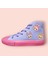 Mor Pembe Taban Lololi Kafalar Baskılı Bağcıklı Çocuk Spor Ayakkabı Sneaker 1