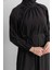 Reglan Kol Fırfır Detaylı Elbise - Siyah 5