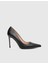 Linz Hakiki Deri Siyah Kadın Stiletto 3