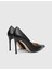 Linz Hakiki Deri Siyah Kadın Stiletto 4