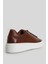 Tommy Erkek Deri Sneaker Ayakkabı Kahve 3