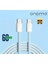 Type-C USB Şarj Kablosu, 60W Hızlı Şarj, 48 Telli Örgü Kablo, 2 Metre, Mavi 3