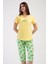 Pamuklu Kadın Kısa Kol Kaprili Pijama Takım , 409070 2