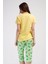 Pamuklu Kadın Kısa Kol Kaprili Pijama Takım , 409070 4