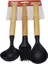 Bambu Saplı 3'lü Mutfak Seti Kaşık-Kepçe-Fırça 24 cm SMG016 1