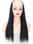 Peruk Yarım Başlık Uzun Düz Saç U Şekilli Peruk Başlığı Siyah 1