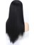 Peruk Yarım Başlık Uzun Düz Saç U Şekilli Peruk Başlığı Siyah 3