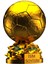 Flexıs We Make It Possıble For You Isminize Özel Fıfa Ballon D'or Maketi Gold Kaplama 20 cm Boy Dekor Hediyelik 4