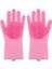 Evcil Hayvan Bakım Eldivenleri Köpek Kedi Banyo Temizlik Eldiven Şampuan Yı Temiz Yumuşak Silikon Epilasyon Eldiven Eli Koruma Color: Pembe (Yurt Dışından) 1