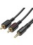 Kablo Aux Audio 3.5mm To Çift Rca Aux Standart Ses Kablosu 3.5mm Kulakık Çıkışlı Tablet Bilgisayar Telefon ve Mp3 Çalar Ile Amfi Bağlantı Kablosu 150CM BL11 2