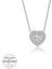 Swarovski Taşlı Gümüş Kalp Bayan Kolye 1