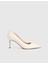 Haidee Hakiki Deri Bej Kadın Stiletto 3