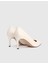 Haidee Hakiki Deri Bej Kadın Stiletto 4