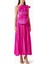 Trusley Rosette Pleated Gown, Pembe Tek Omuz Abiye 1